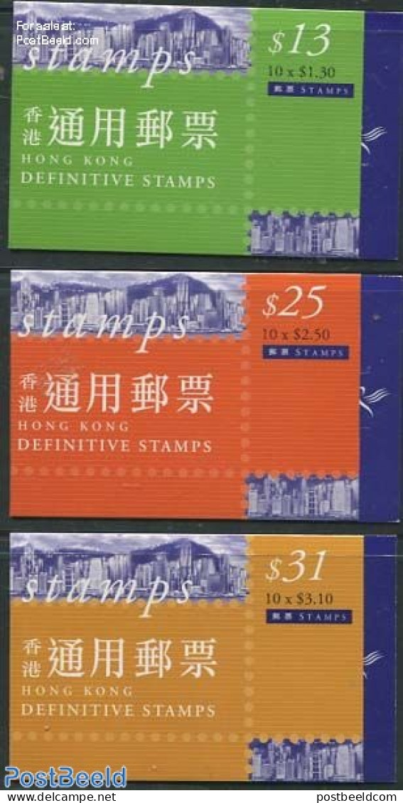 Hong Kong 1999 Definitives 3 Booklets, Mint NH, Stamp Booklets - Architecture - Nuevos
