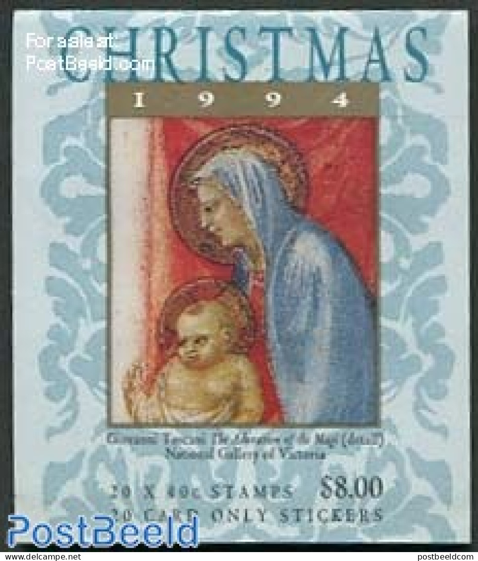 Australia 1994 Christmas Booklet, Mint NH, Religion - Christmas - Stamp Booklets - Neufs