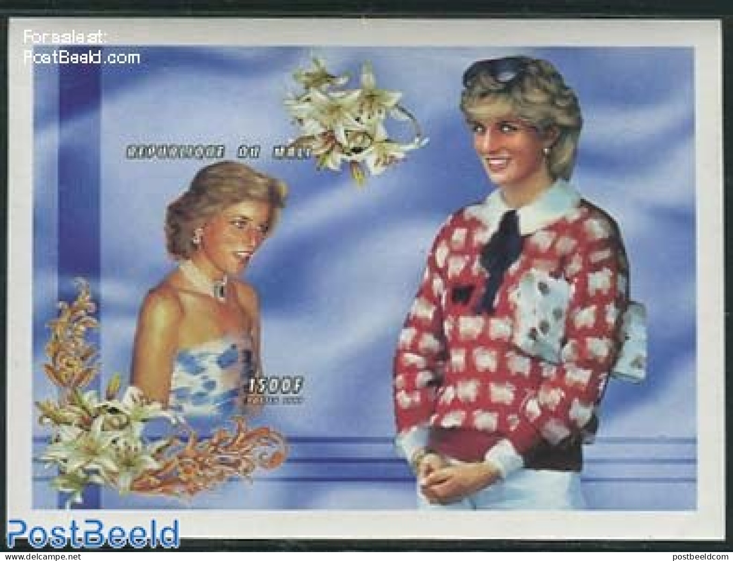 Mali 1997 Diana S/s, Imperforated, Mint NH, History - Charles & Diana - Kings & Queens (Royalty) - Royalties, Royals