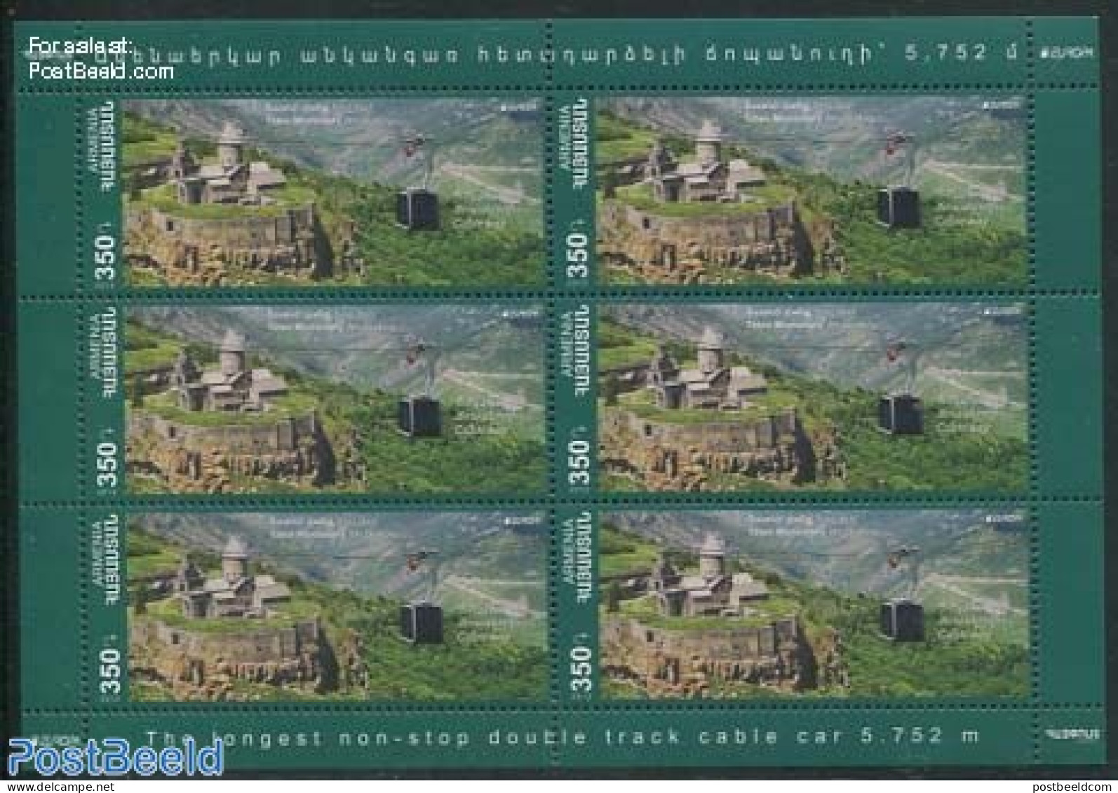 Armenia 2012 Europa, Visit Armenia M/s (with 6 Stamps), Mint NH, History - Religion - Transport - Various - Europa (ce.. - Churches & Cathedrals