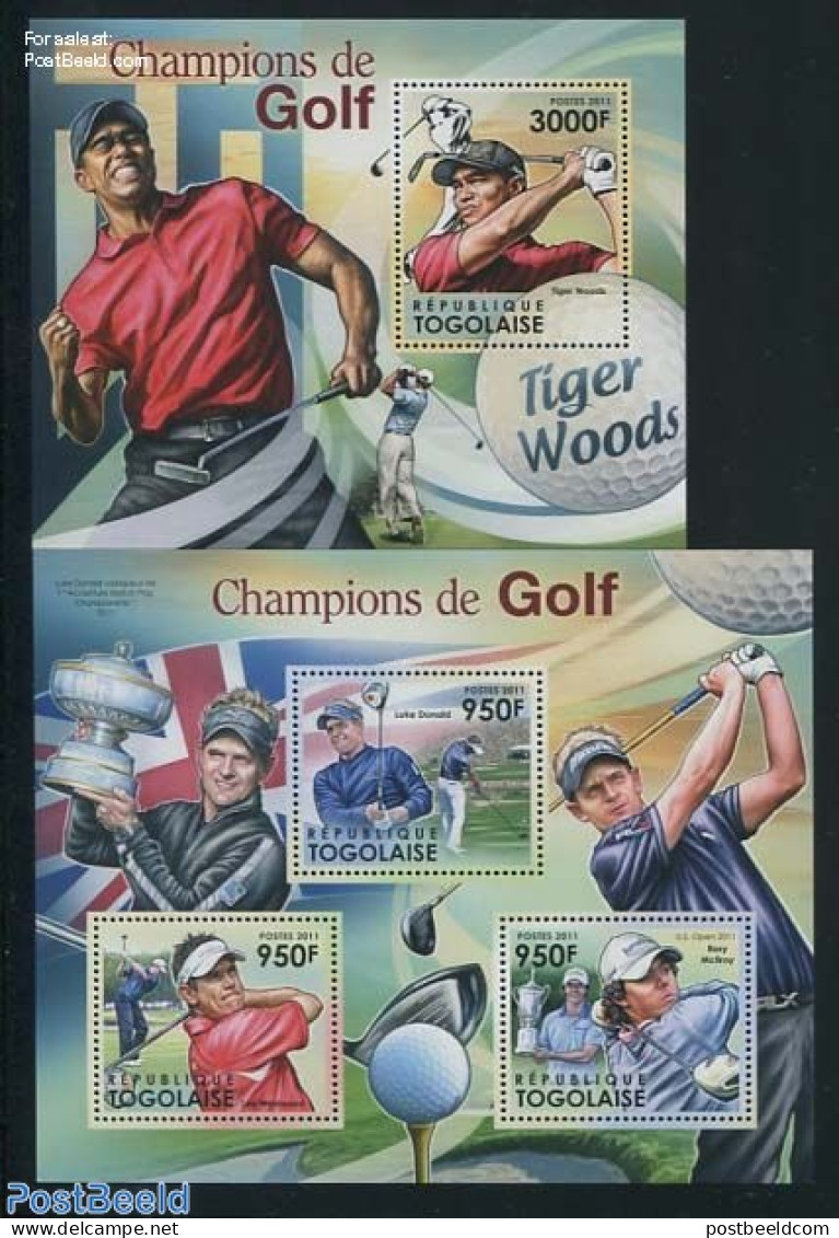 Togo 2011 Golf 2 S/s, Mint NH, Sport - Golf - Sport (other And Mixed) - Golf