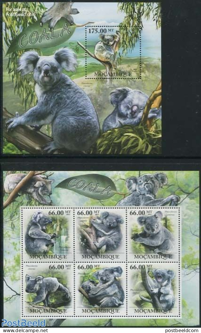 Mozambique 2011 Koalas, Australian Wildlife 2 S/s, Mint NH, Nature - Animals (others & Mixed) - Bears - Mozambico