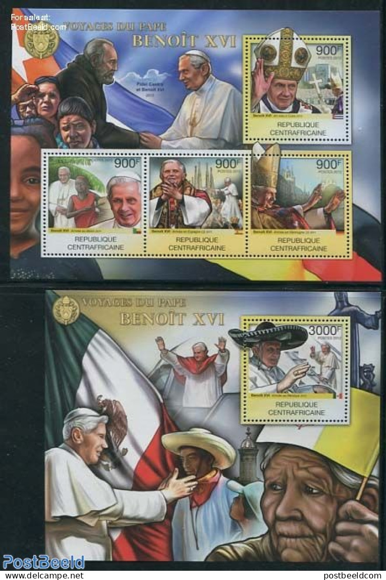 Central Africa 2012 Benoit XVI, Pope, Mint NH, Religion - Pope - Religion - Päpste