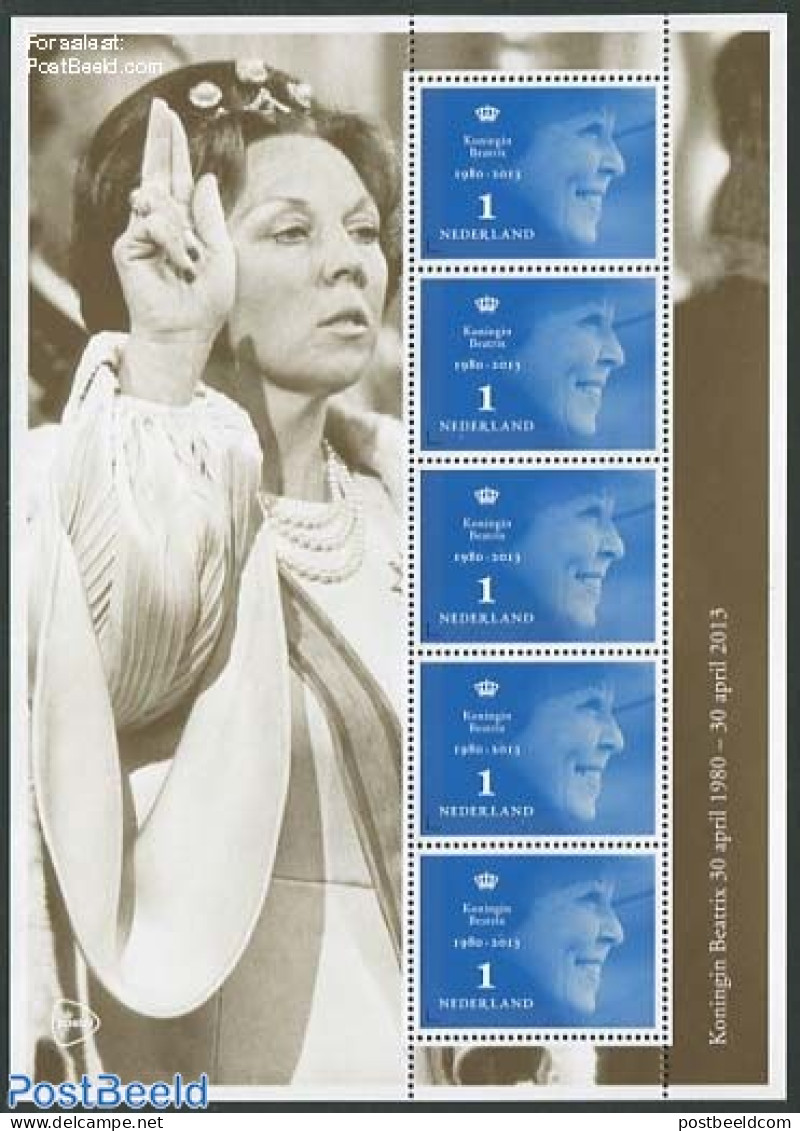 Netherlands 2013 Beatrix M/s, Mint NH, History - Kings & Queens (Royalty) - Unused Stamps