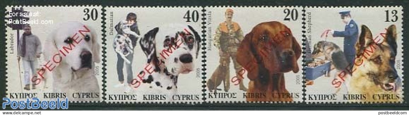 Cyprus 2005 Dogs 4v, SPECIMEN, Mint NH, Various - Ongebruikt