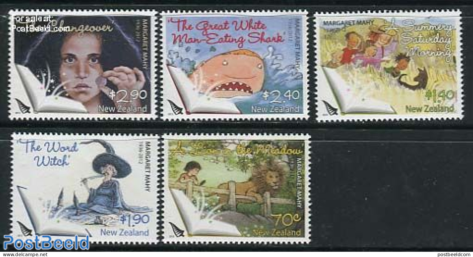 New Zealand 2013 Margaret Mahy 5v, Mint NH, Art - Children's Books Illustrations - Unused Stamps