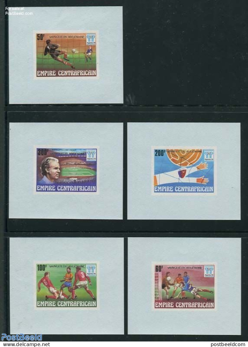 Central Africa 1978 World Cup Football Winners 5 S/s, Mint NH, Sport - Football - Repubblica Centroafricana