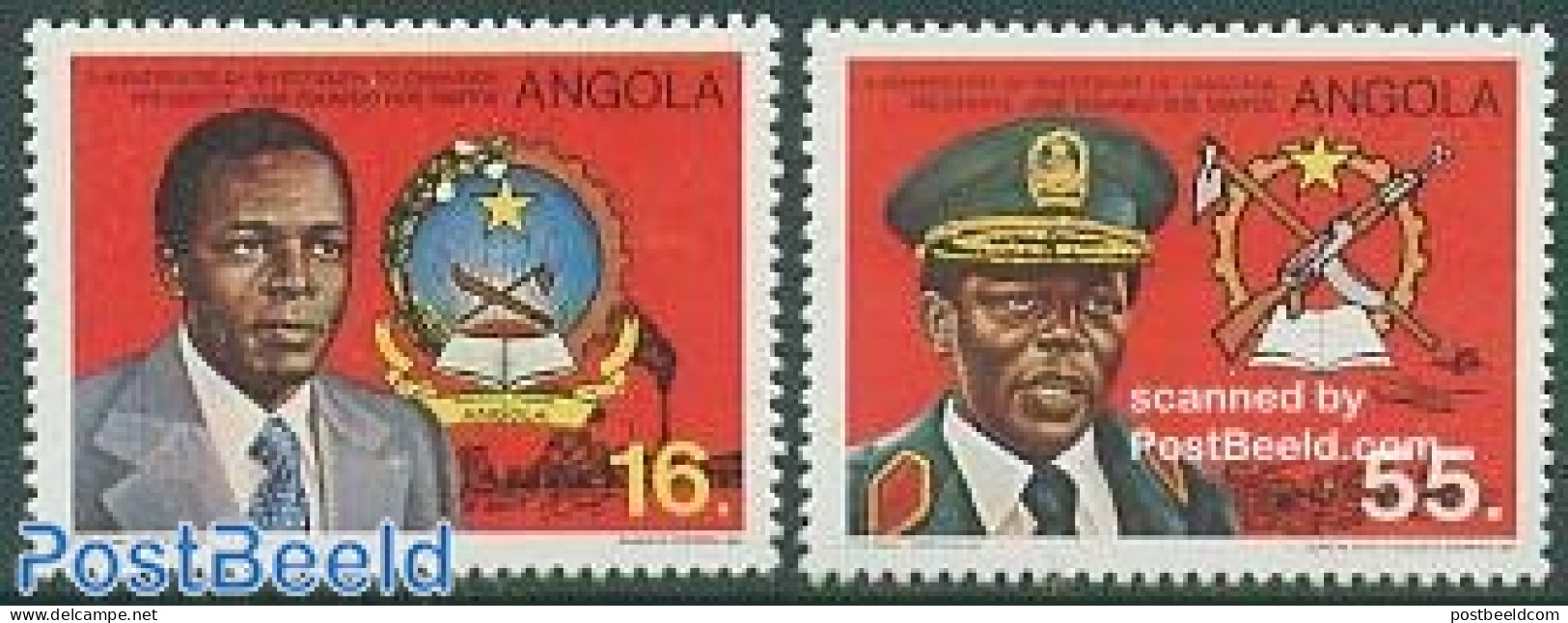 Angola 1984 Jose Eduardo Dos Santos 2v, Mint NH, History - Politicians - Angola