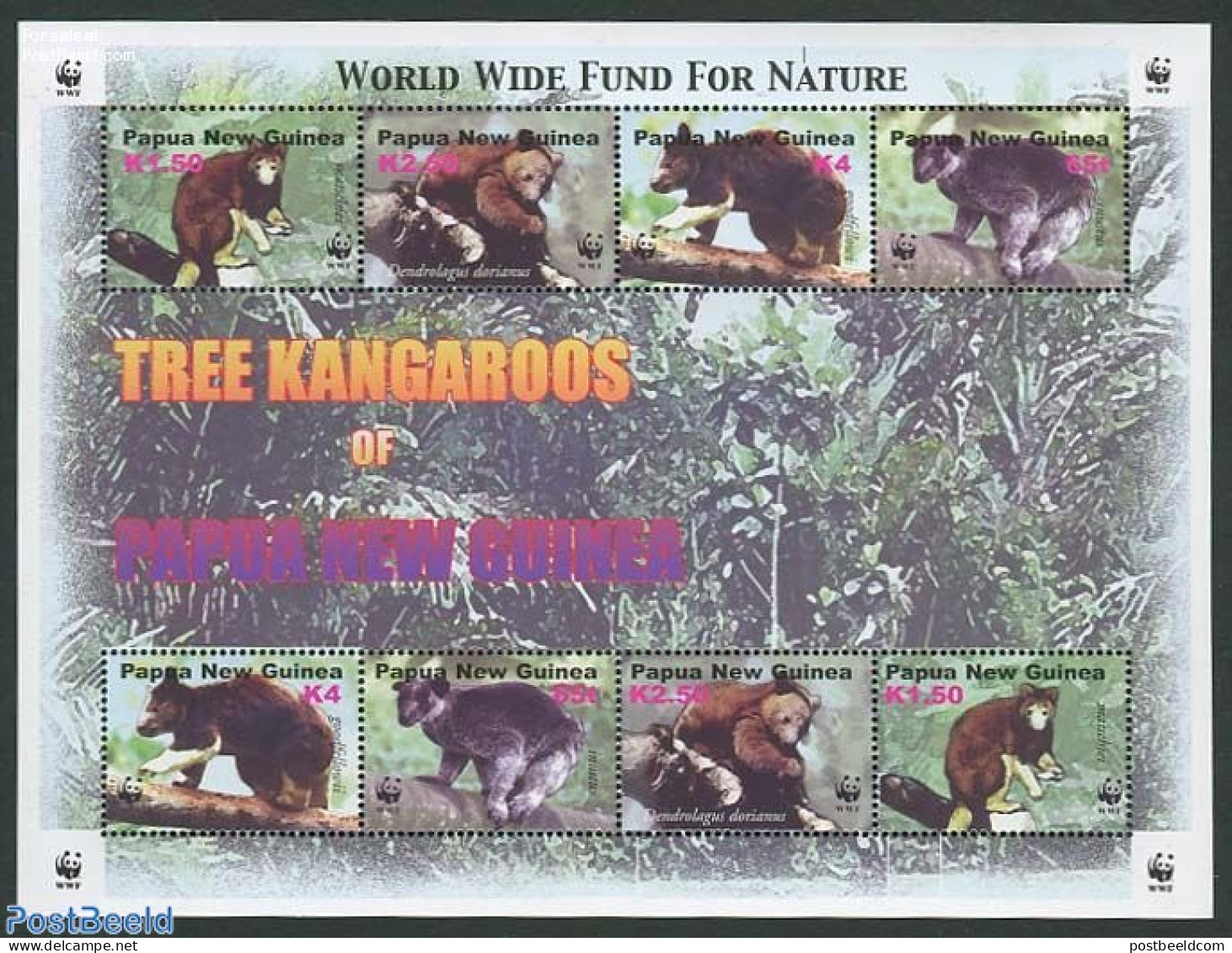 Papua New Guinea 2003 WWF 4v M/s, Mint NH, Nature - Animals (others & Mixed) - World Wildlife Fund (WWF) - Papoea-Nieuw-Guinea