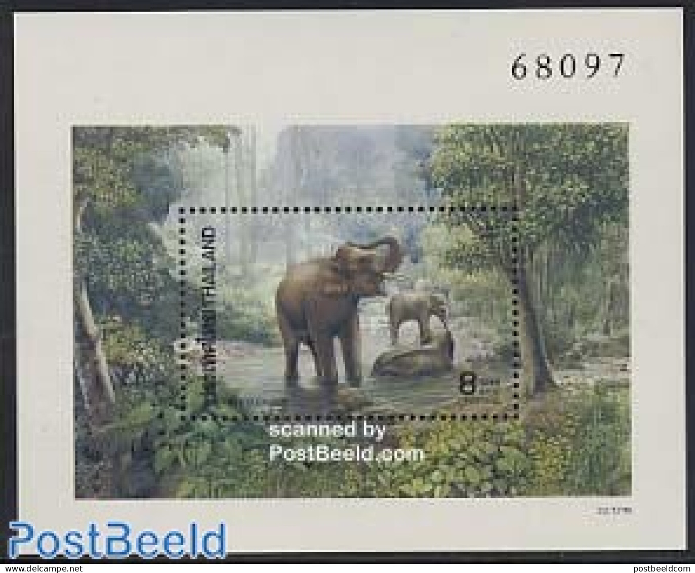 Thailand 1991 Elephants S/s, Mint NH, Nature - Elephants - Thailand