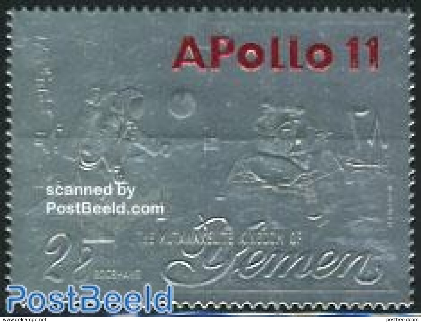 Yemen, Kingdom 1969 Apollo 11 1v, Silver, Mint NH, Transport - Space Exploration - Other & Unclassified
