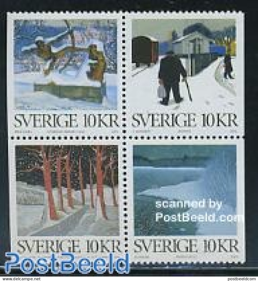 Sweden 2006 Winter 4v [+] (from Booklet), Mint NH, Art - Paintings - Ungebraucht