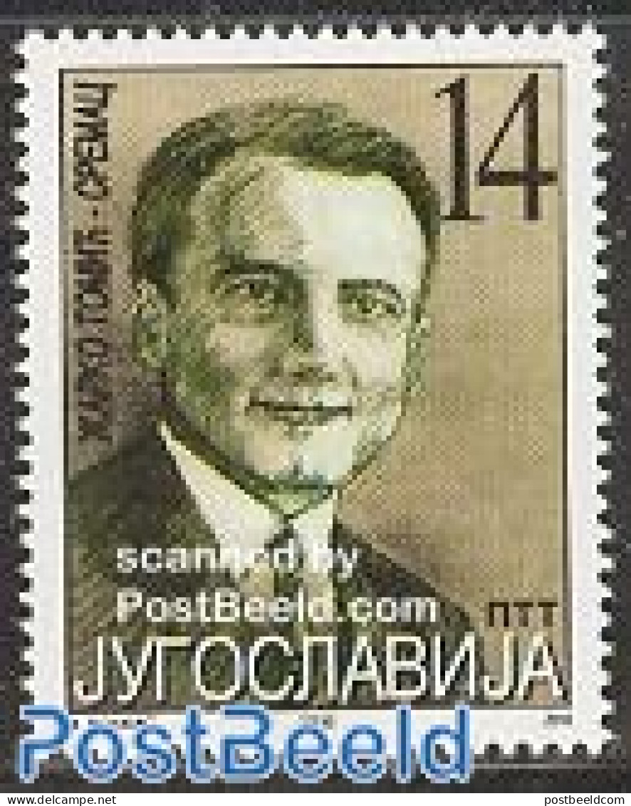 Yugoslavia 2002 Zarko Tomic-Sremac 1v, Mint NH - Unused Stamps
