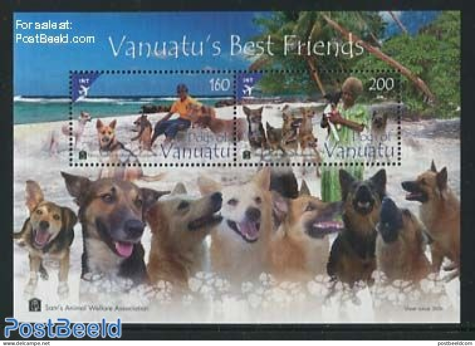 Vanuatu 2013 Dogs S/s, Mint NH, Nature - Dogs - Vanuatu (1980-...)