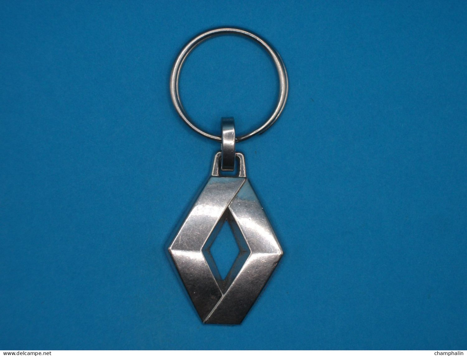 Porte-clé Métal - Renault - Logo Losange Simple Face Sans Nom - Automobile Voiture Concessionnaire Garage - Key-rings