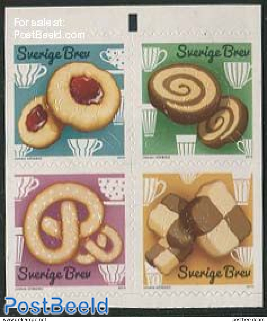 Sweden 2013 Cookies 4v S-a, Mint NH, Health - Food & Drink - Unused Stamps