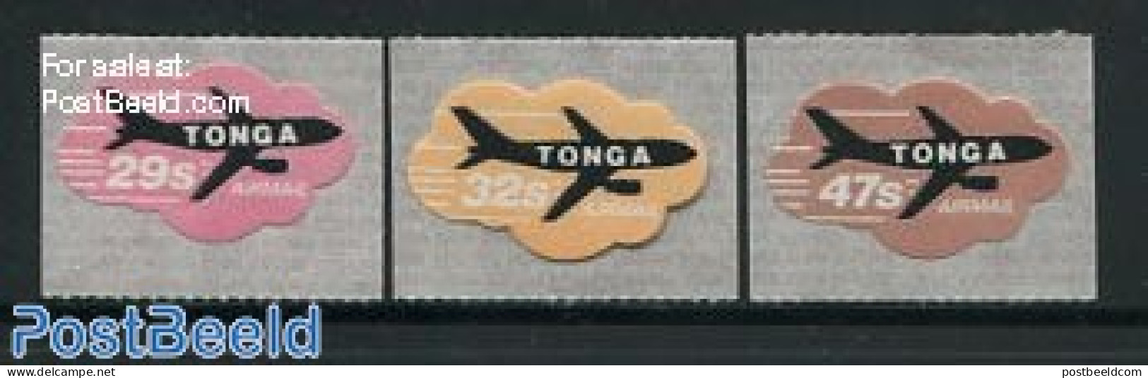 Tonga 1982 Airmail Stamps 3v, Mint NH, Transport - Aircraft & Aviation - Airplanes
