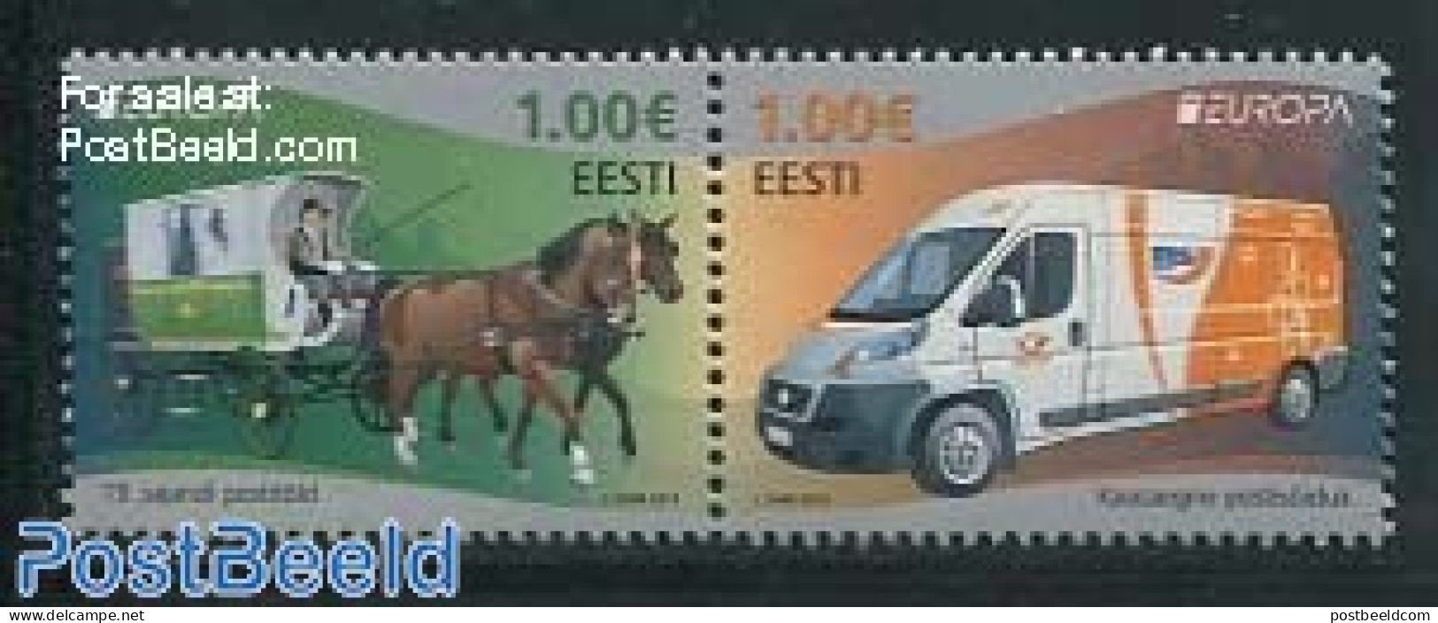 Estonia 2013 Europa, Postal Transport 2v [:], Mint NH, History - Nature - Transport - Europa (cept) - Horses - Post - .. - Posta