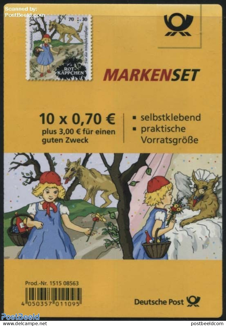 Germany, Federal Republic 2016 Welfare, Little Red Ridinghood Booklet, Mint NH, Nature - Animals (others & Mixed) - Hu.. - Unused Stamps