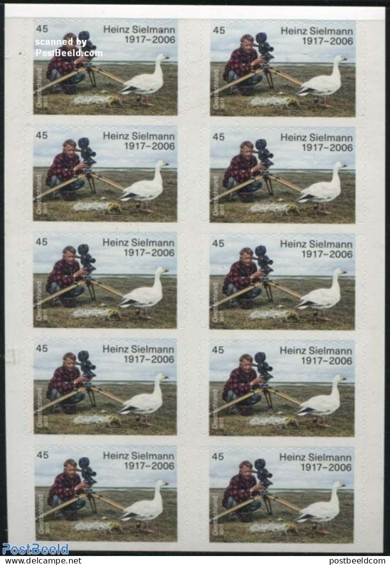 Germany, Federal Republic 2017 Heinz Sielmann Booklet S-a, Mint NH, Nature - Ducks - Art - Photography - Unused Stamps