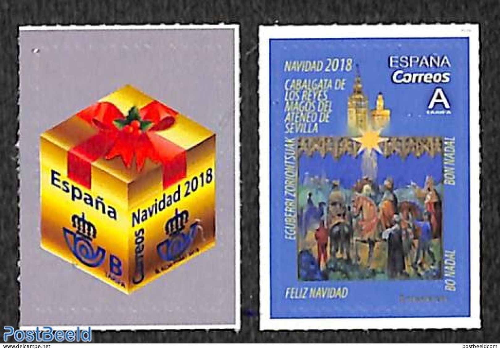 Spain 2018 Christmas 2v S-a, Mint NH, Religion - Christmas - Ungebraucht