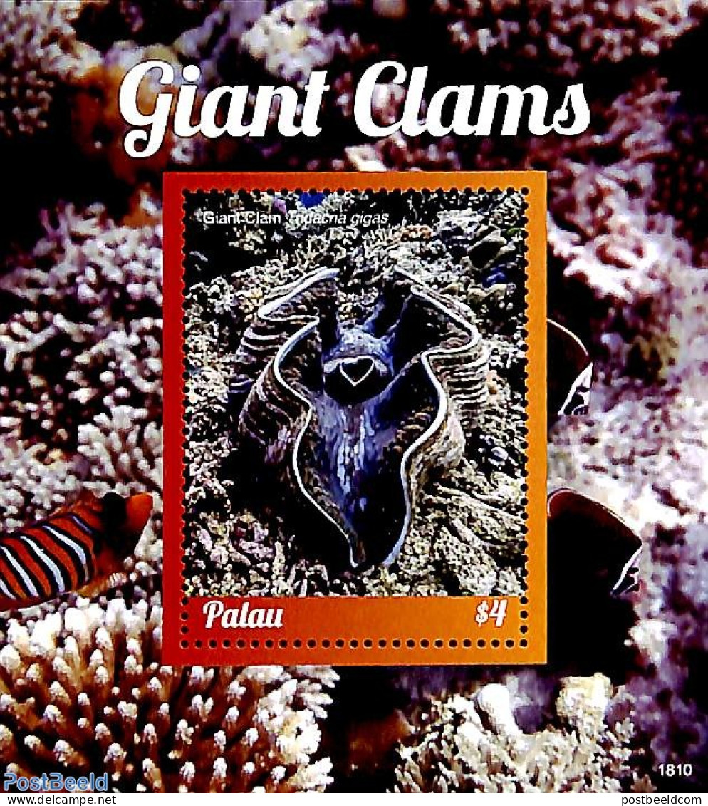 Palau 2018 Giant Clam S/s, Mint NH, Nature - Shells & Crustaceans - Meereswelt
