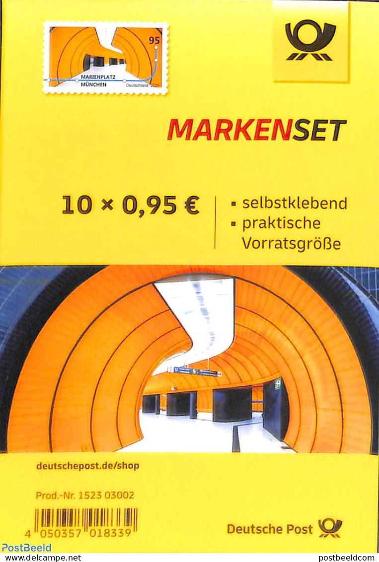 Germany, Federal Republic 2020 Marienplatz Münich Station Booklet S-a, Mint NH, Transport - Stamp Booklets - Railways - Unused Stamps