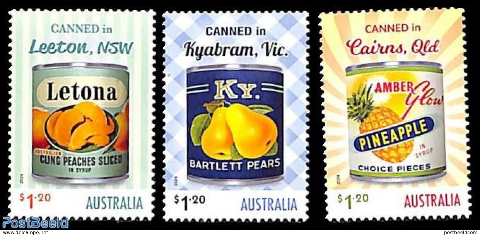 Australia 2024 Fruit Labels 3v, Mint NH, Nature - Fruit - Ongebruikt
