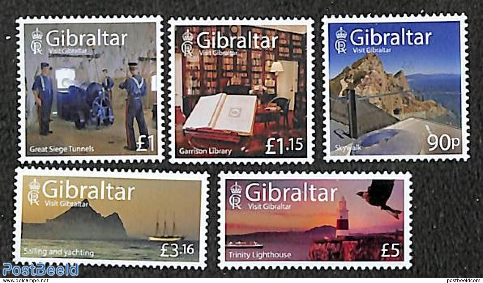 Gibraltar 2023 Visit Gibraltar 5v, Mint NH, History - Nature - Transport - Various - Militarism - Birds - Ships And Bo.. - Militaria