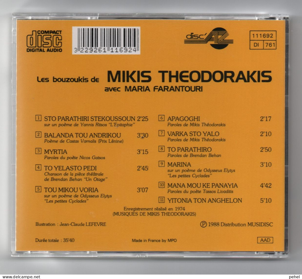 MIKIS  THEODORAKIS  /  LES  BOUZOUKIS - Altri & Non Classificati