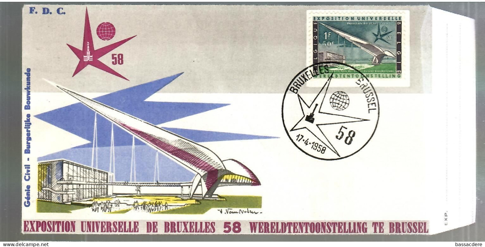 80037 -  EXPOSITION UNIVERSELLE  BRUXELLES - 1958 – Brussel (België)