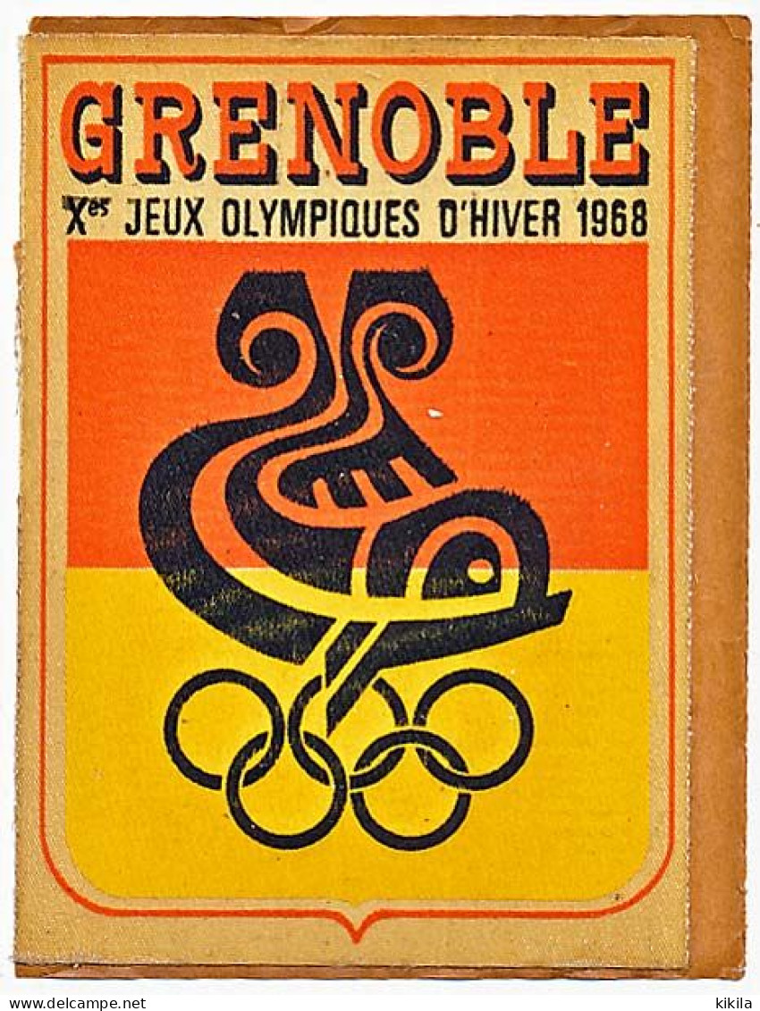 Autocollant  X° Jeux Olympiques D'Hiver De GRENOBLE 1968 Olympic Games 68 Dauphin - Autres & Non Classés