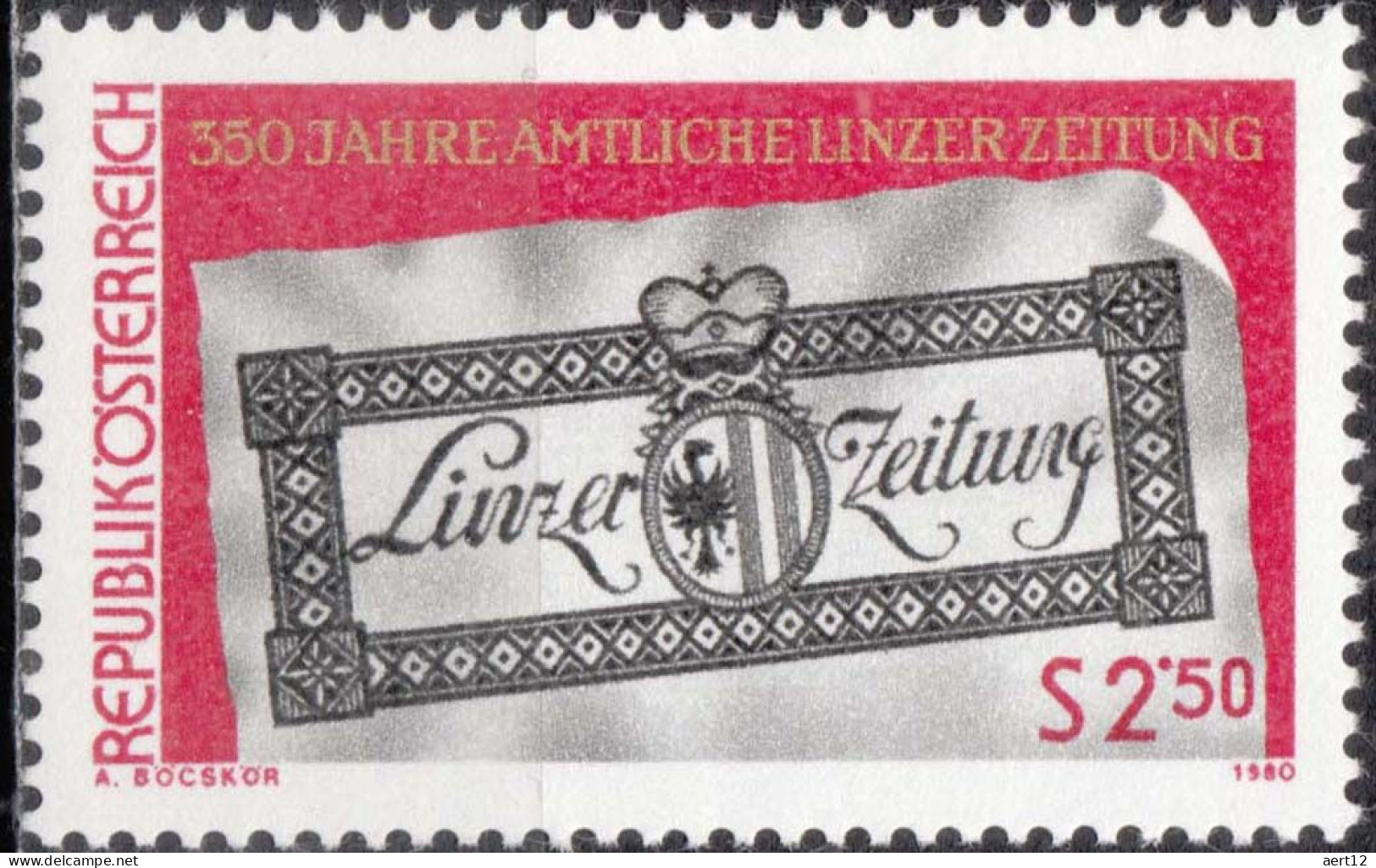 1980, Austria, Linzer Zeitung, Anniversaries, Newspapers, MNH(**), Mi: 1657 - Nuevos