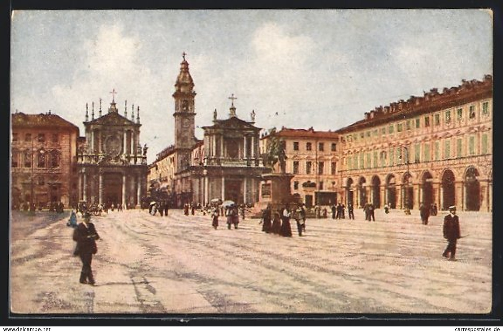 Cartolina Torino, Piazza S. Carlo  - Other & Unclassified