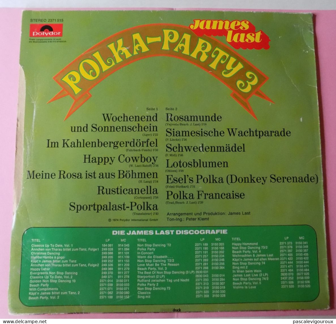 Vinyle 33T James Last – Polka-Party 3 - Sonstige - Deutsche Musik