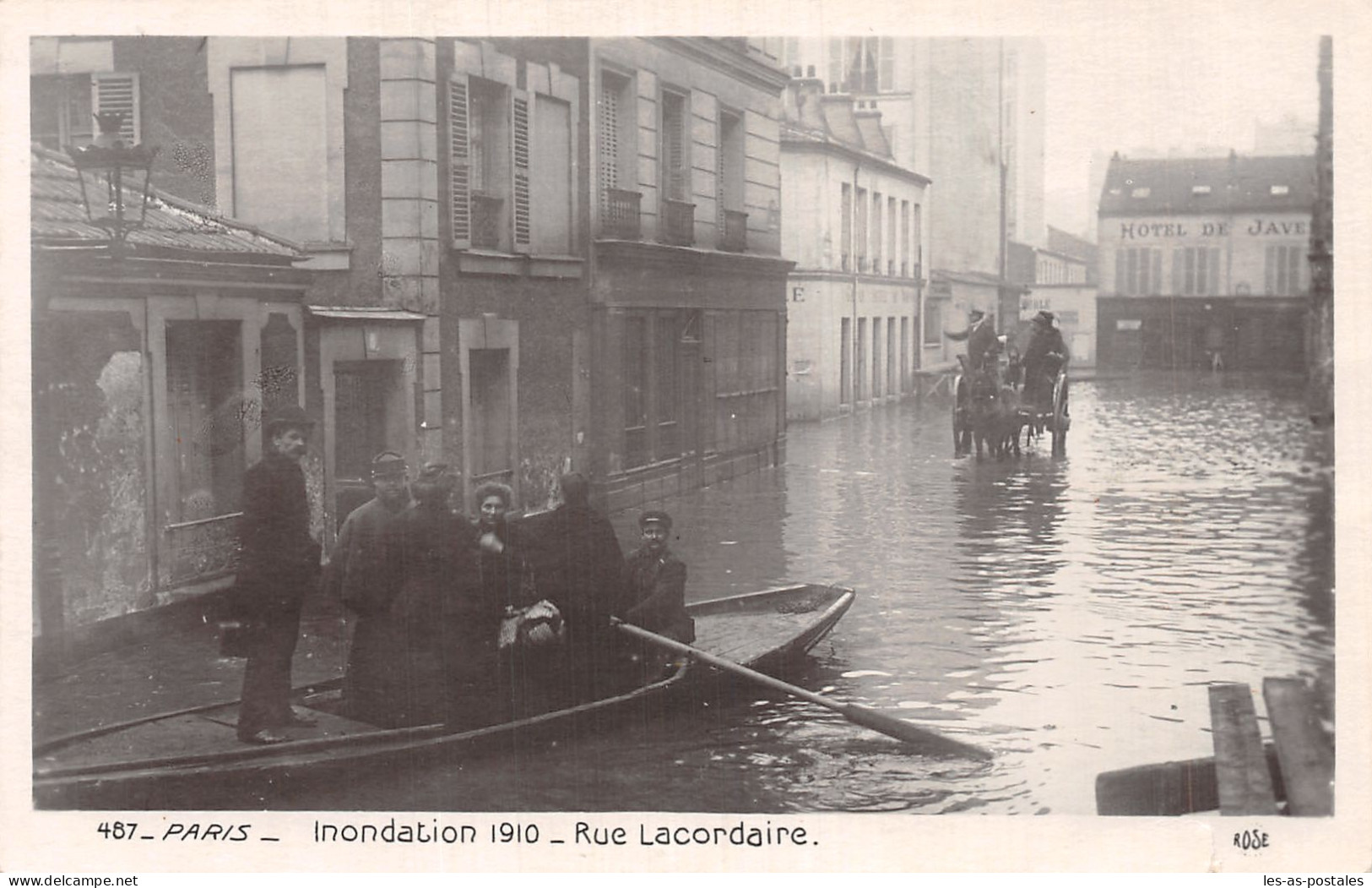 75 PARIS INONDATION 1910 RUE LACORDAIRE - Überschwemmung 1910