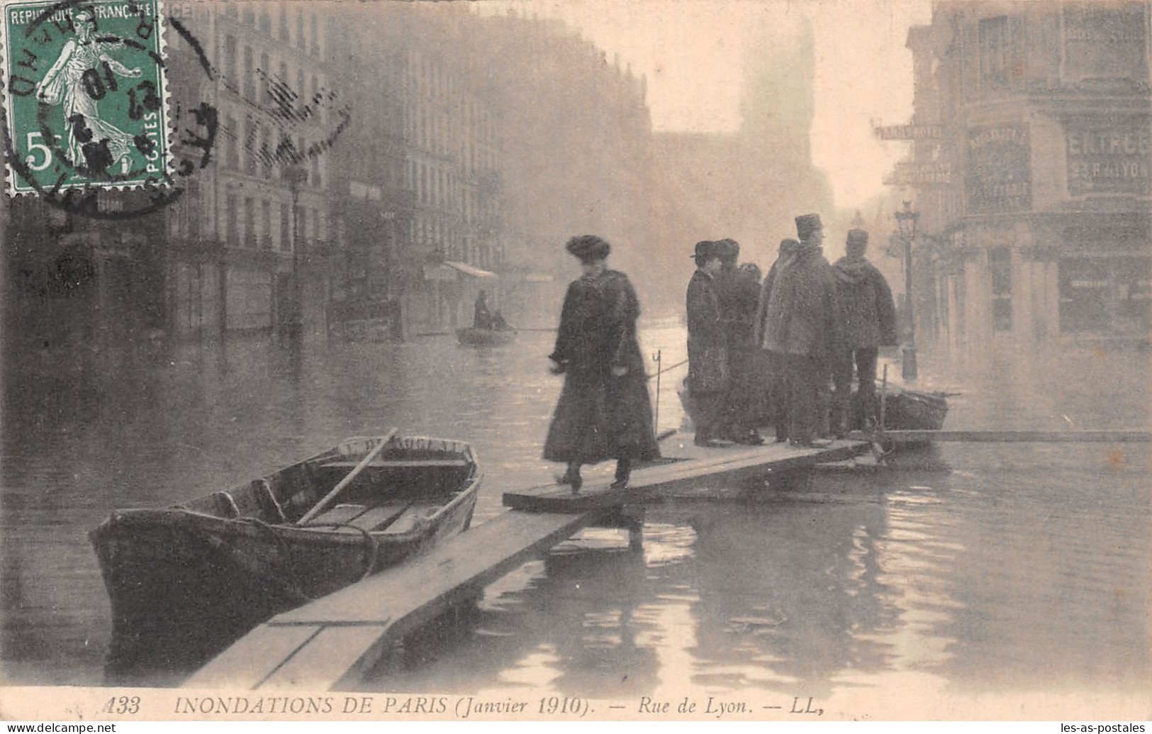 75 PARIS INONDATION RUE DE LYON - Überschwemmung 1910