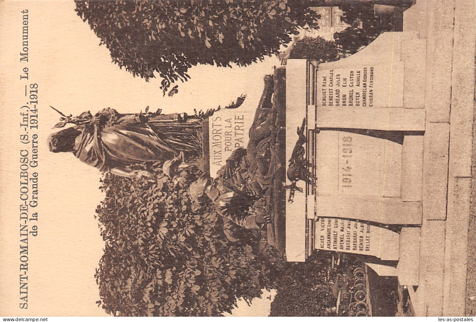 76 SAINT ROMAIN DE COLBOSC MONUMENT GRANDE GUERRE - Saint Romain De Colbosc