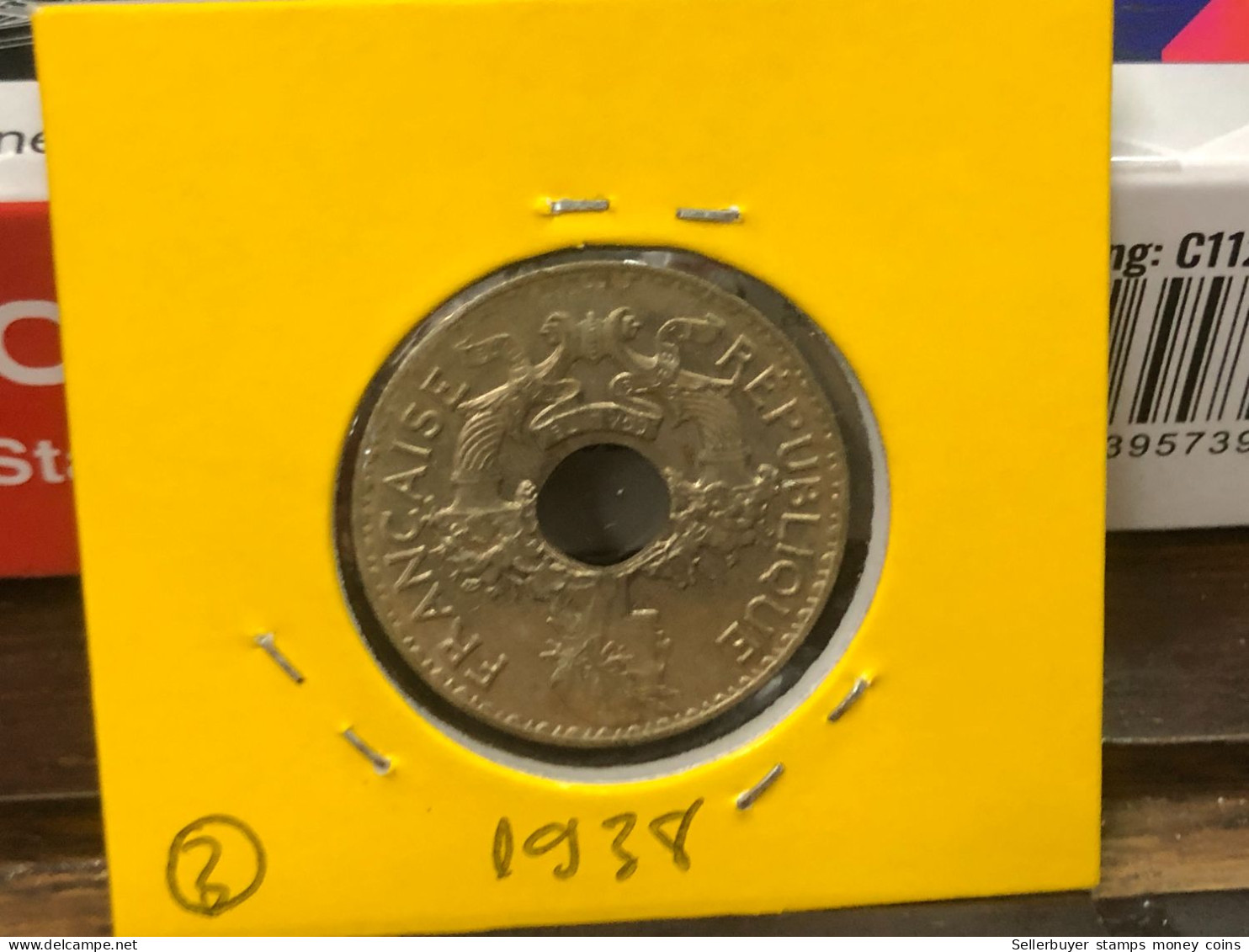VIET-NAM French Indochina 5 Cent 1938 KM#18.1A-NICKEL BRASS 24MM-1 Pcs- Aunc No 3 - Viêt-Nam