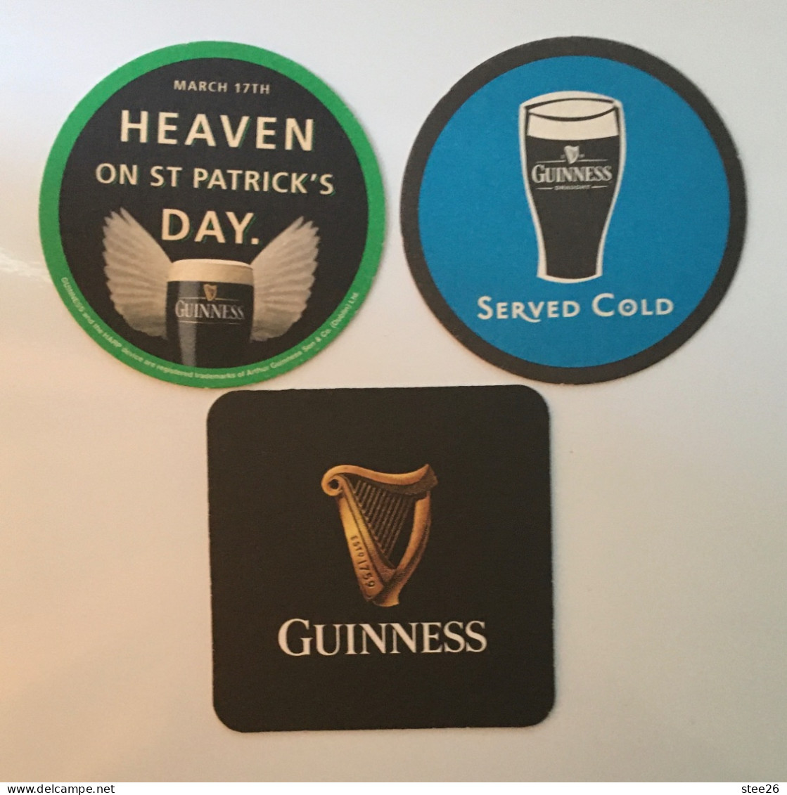 Guinness  Beer Coasters X 3 - Sous-bocks