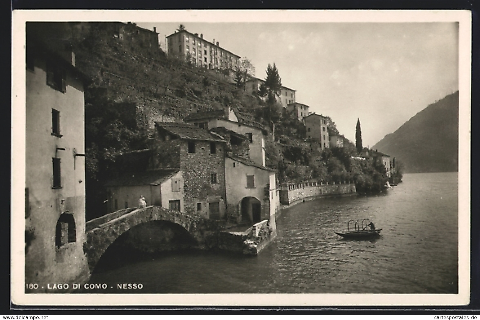 Cartolina Nesso /Lago Di Como, Teilansicht Am See  - Como