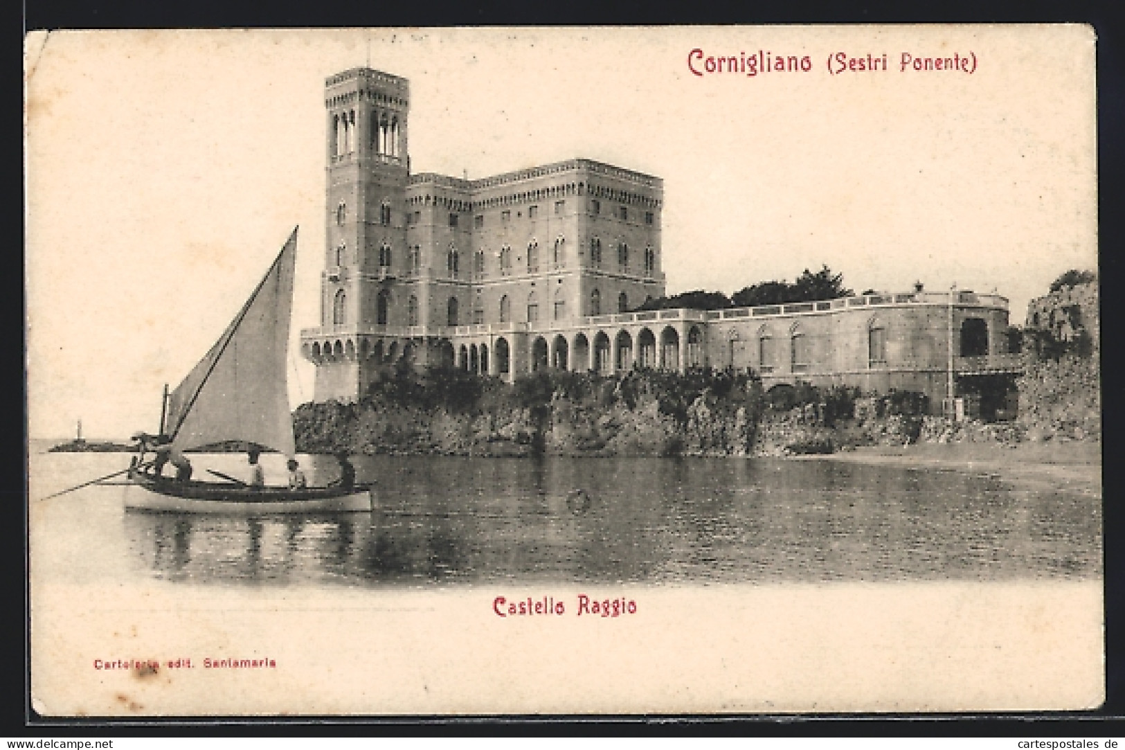 Cartolina Cornigliano (Sestri Ponente), Castello Raggio  - Autres & Non Classés