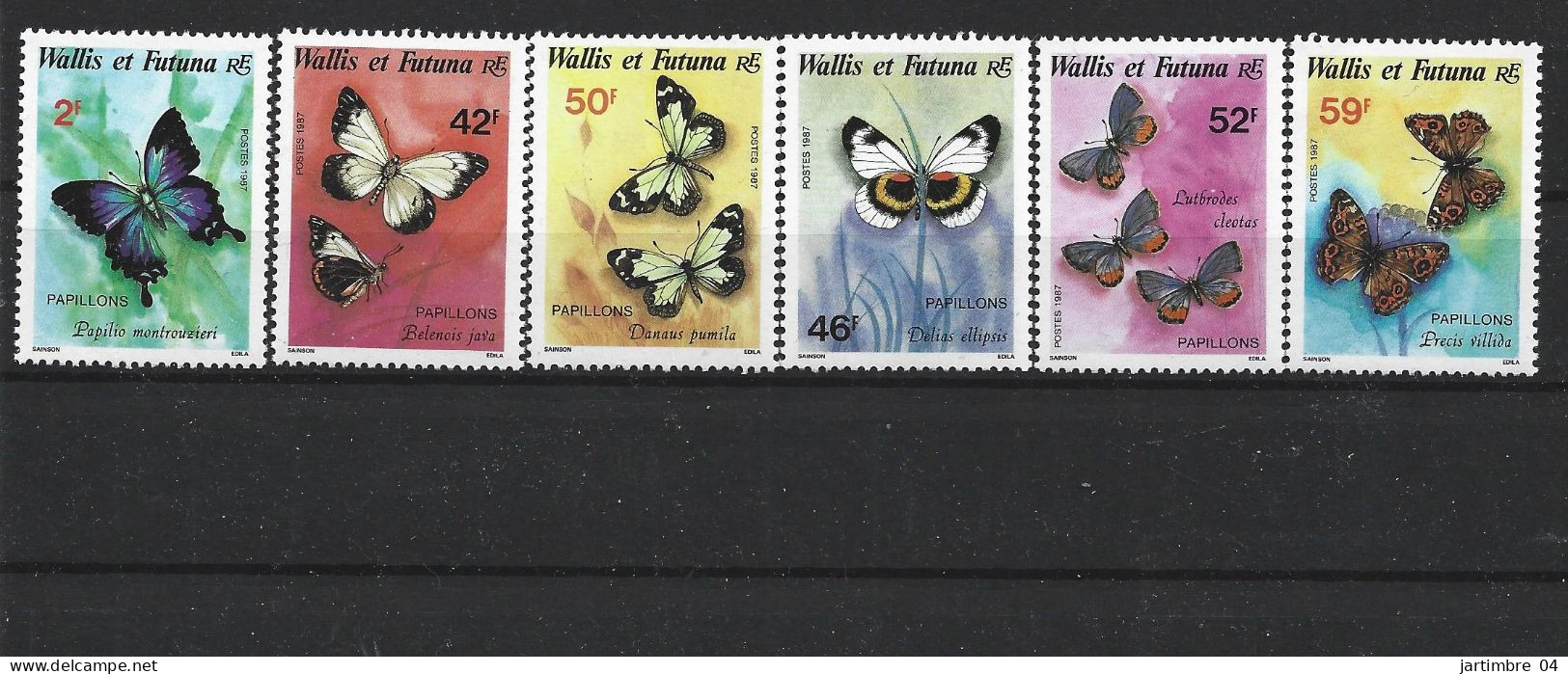 1987 WALLIS ET FUTUNA 353-58** Papillons - Unused Stamps