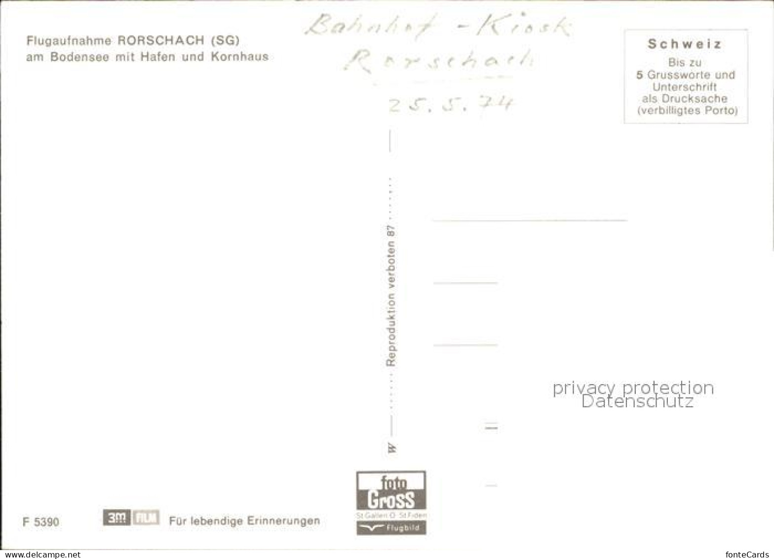 11889955 Rorschach Bodensee Mit Hafen Und Kornhaus Fliegeraufnahme Rorschach - Otros & Sin Clasificación