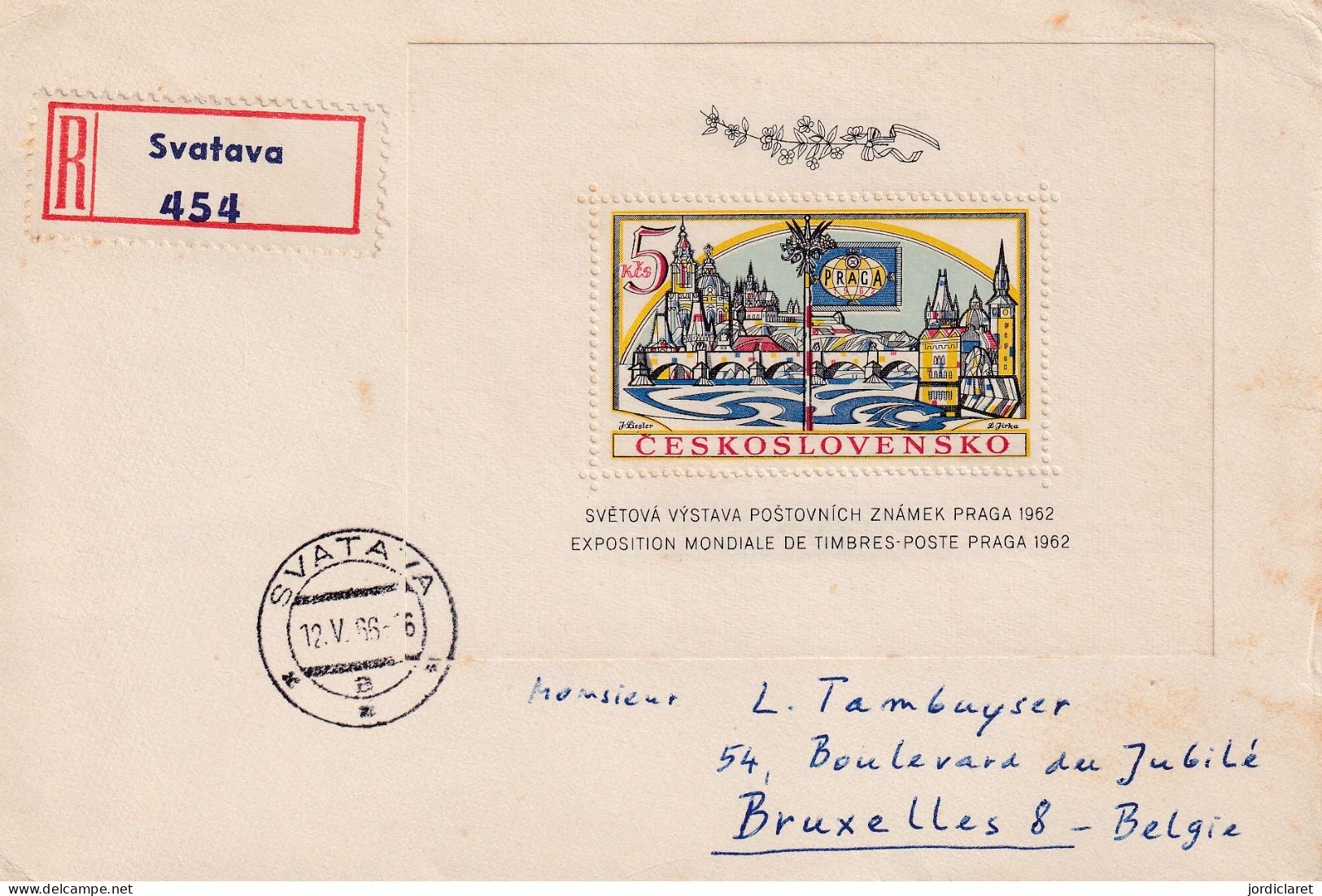 LETTER 1966 REGISTERED   SVATAVA - Lettres & Documents