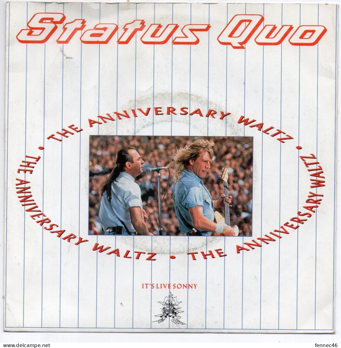 Vinyle  45T - Status Quo - Anniversary Waltz  / The Power Rock - Rock
