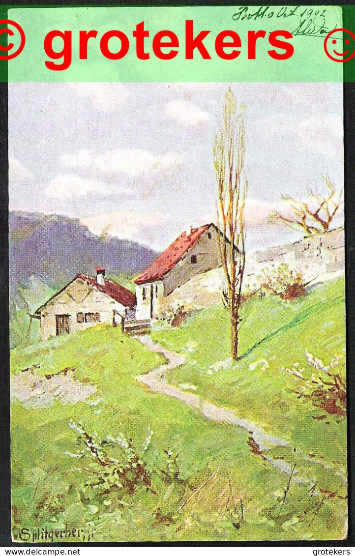 Landscape By The German Painter Fritz Splitgerber (1876-1914) Sent 1902 Local Rotterdam - Malerei & Gemälde