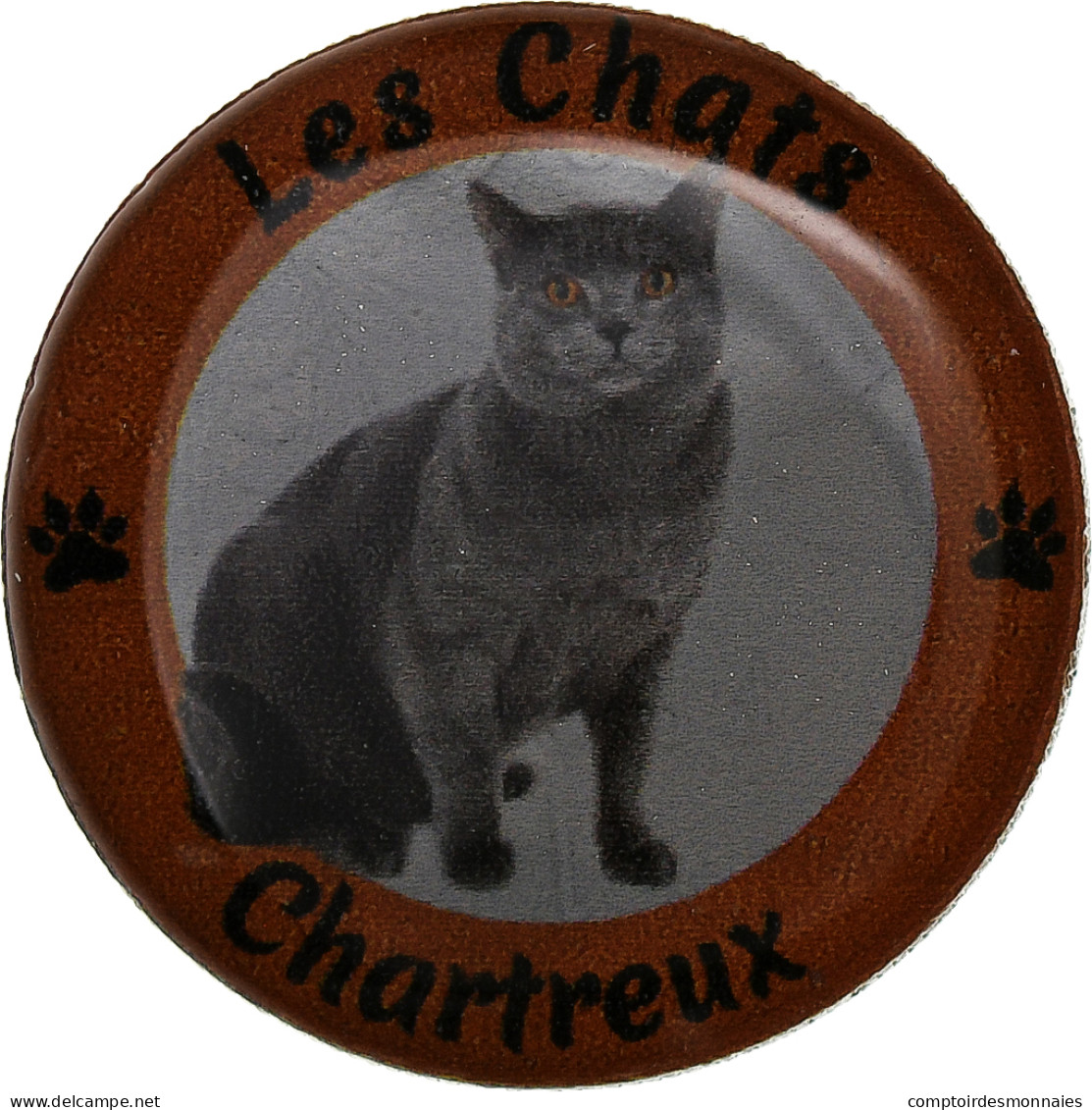 France, Jeton, Les Chats - Chartreux, Nickel, TTB - Andere & Zonder Classificatie
