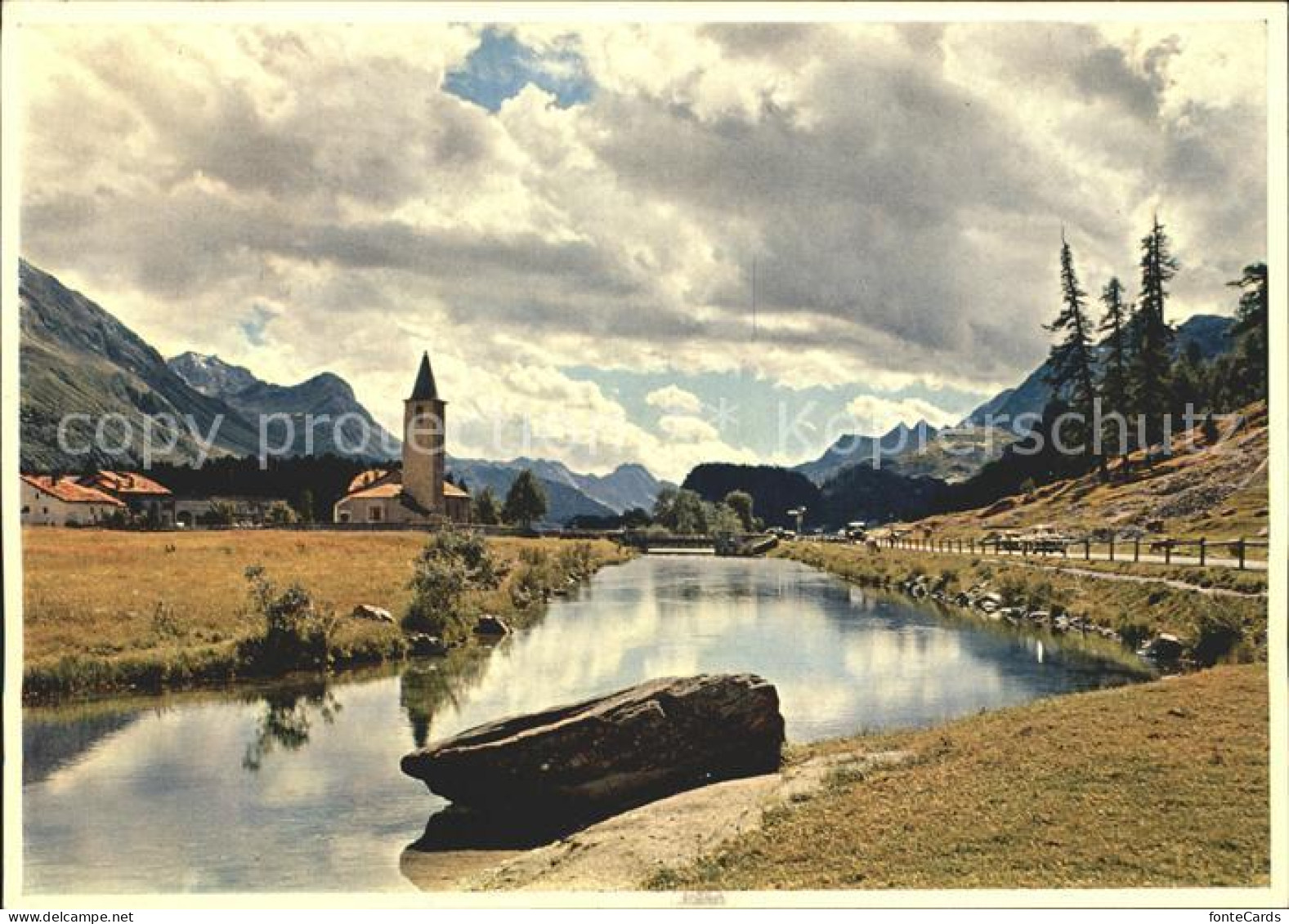 11889415 Sils Baselgia Partie Am Inn Mit Kirche Sils/Segl Baselgia - Other & Unclassified