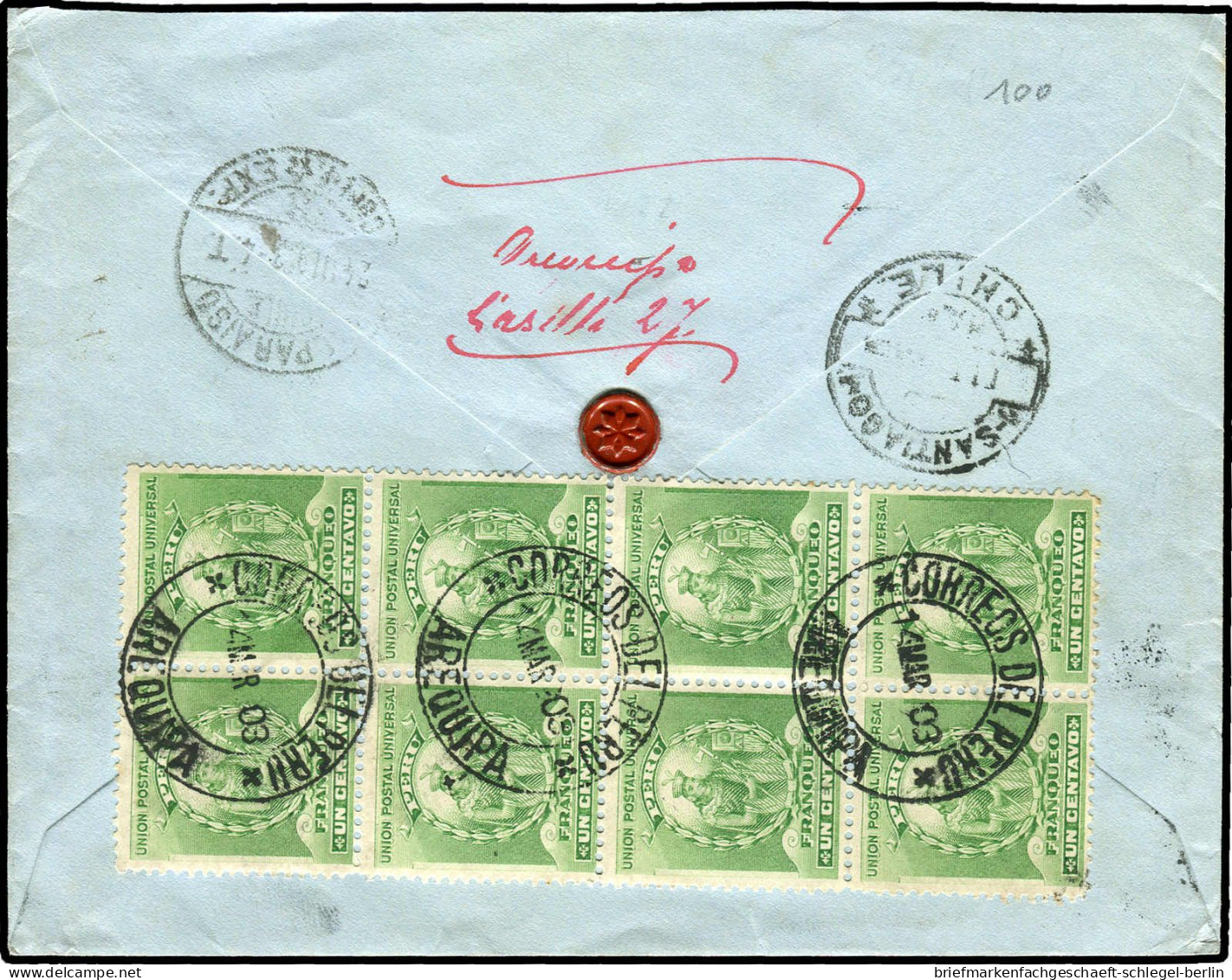 Peru, 1903, 99 (8), 115, Brief - Pérou